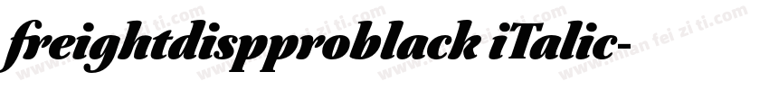 freightdispproblack iTalic字体转换